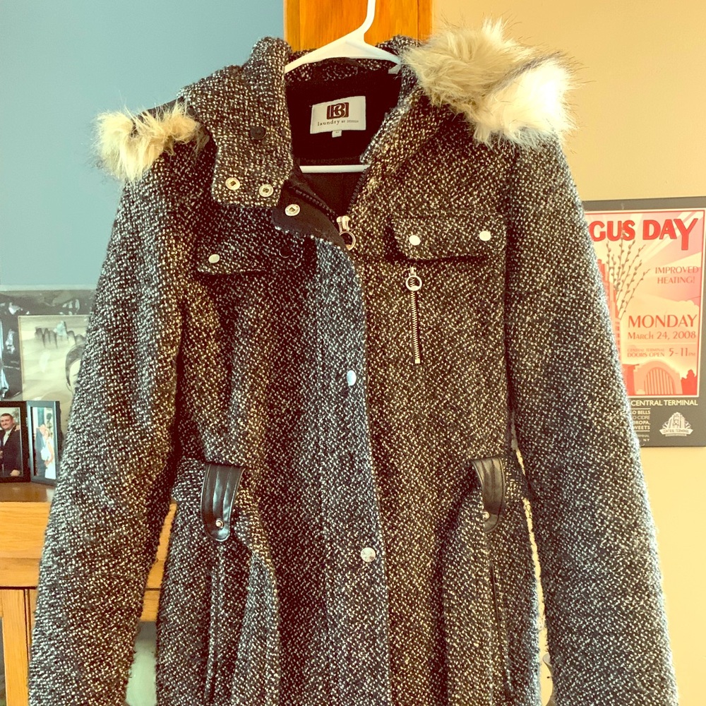 Faux fur hooded jacket
